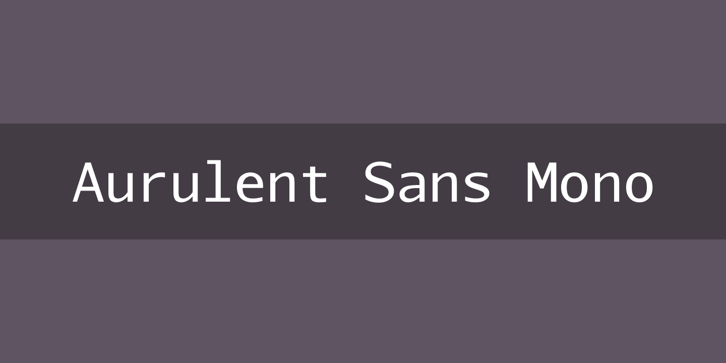 Aurulent Sans Mono Font preview